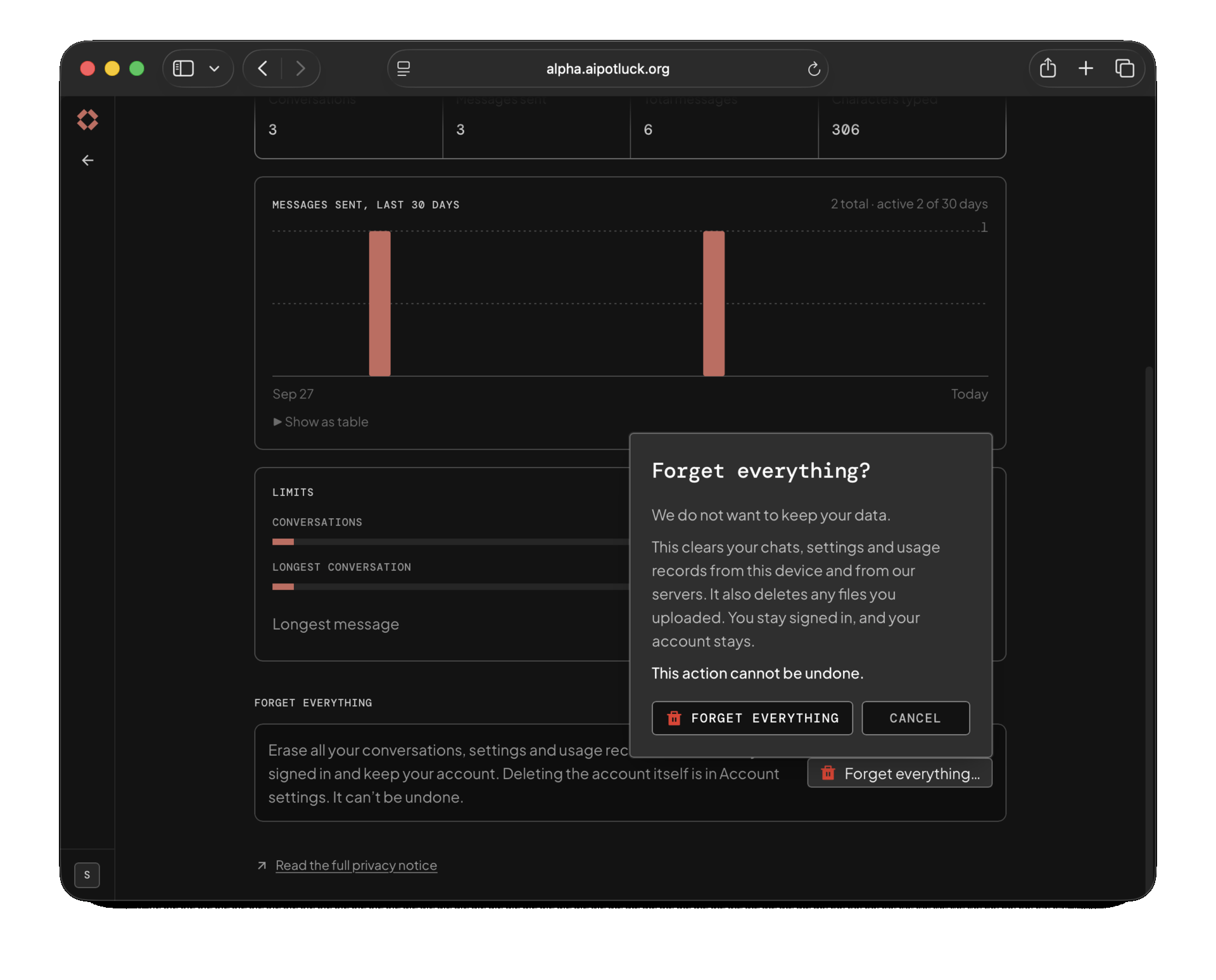 GIF demonstrating file deletion