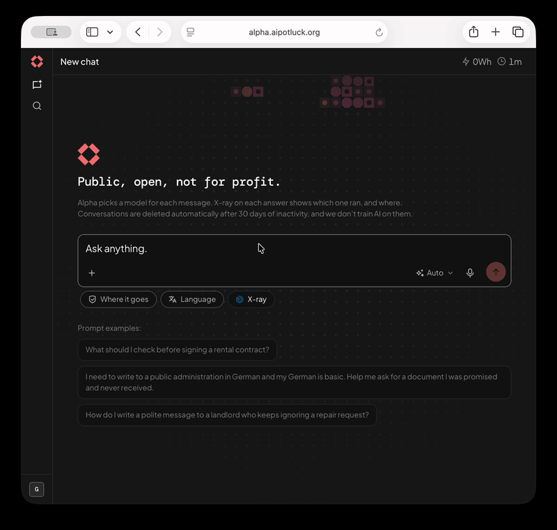 GIF showing how the model picker works