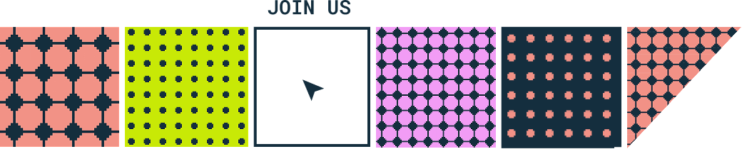 Decorative banner with words 'join us'
